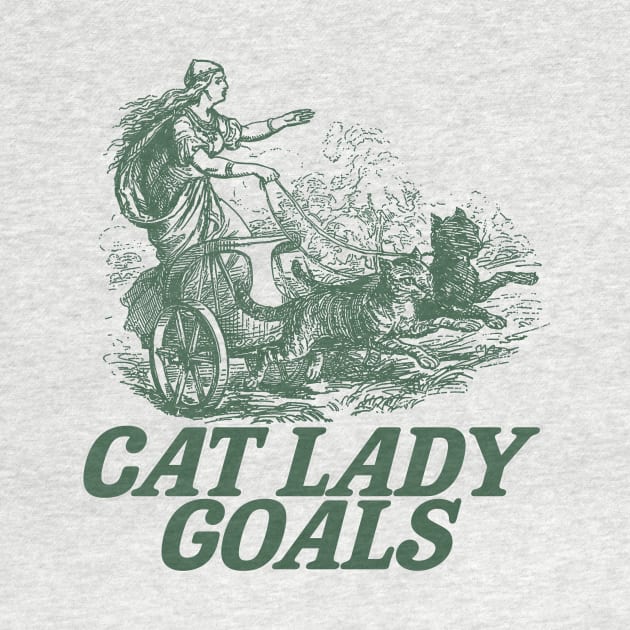 Cat lady goals funny Viking freya spinster childfree by CamavIngora